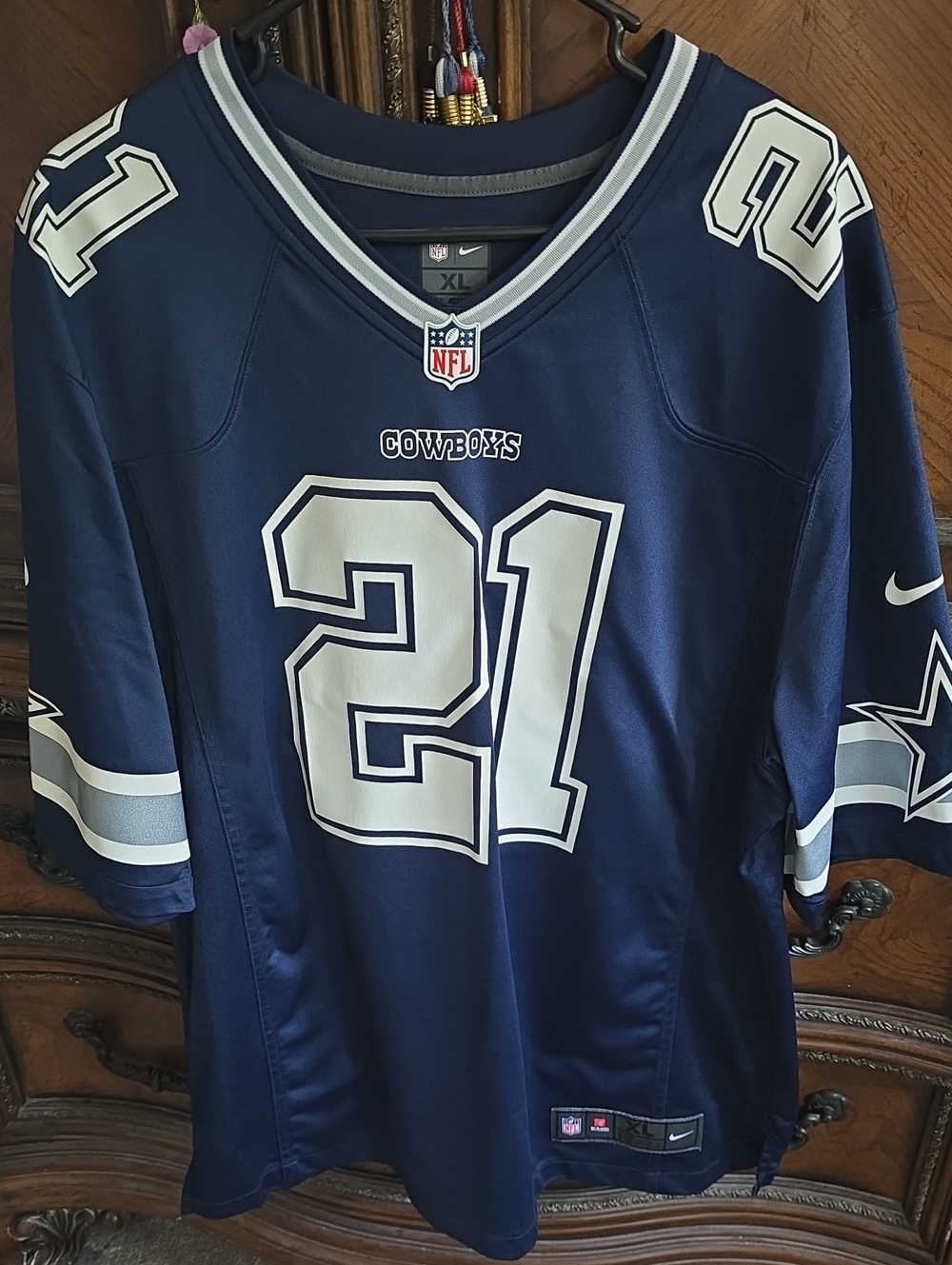 🏈 Nike Navy and White Dallas Cowboys #21 Football Jersey-Elliot 🏈